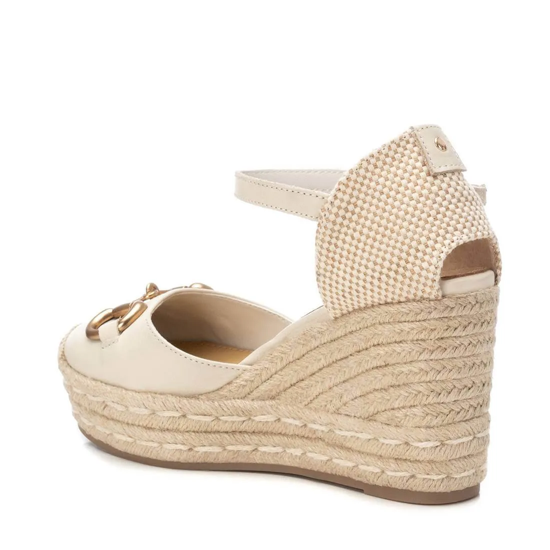 Carmela Cream Leather Espadrille Wedges