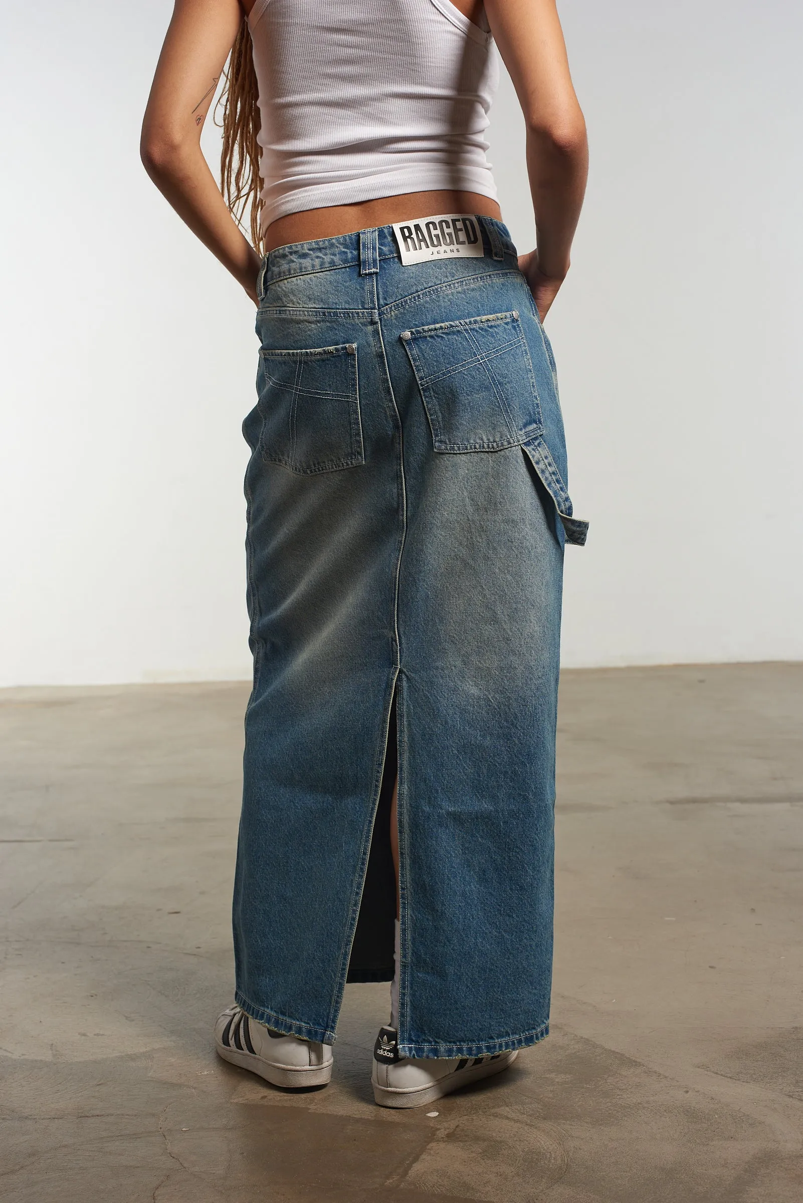 Carpenter Maxi Skirt Blue