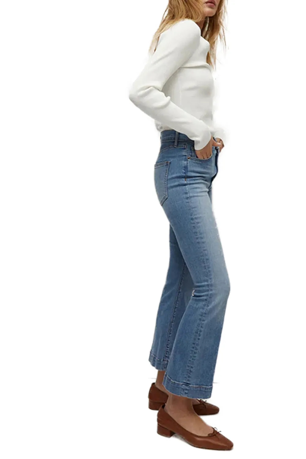 Carson Kick Flare Jean in Amethyst
