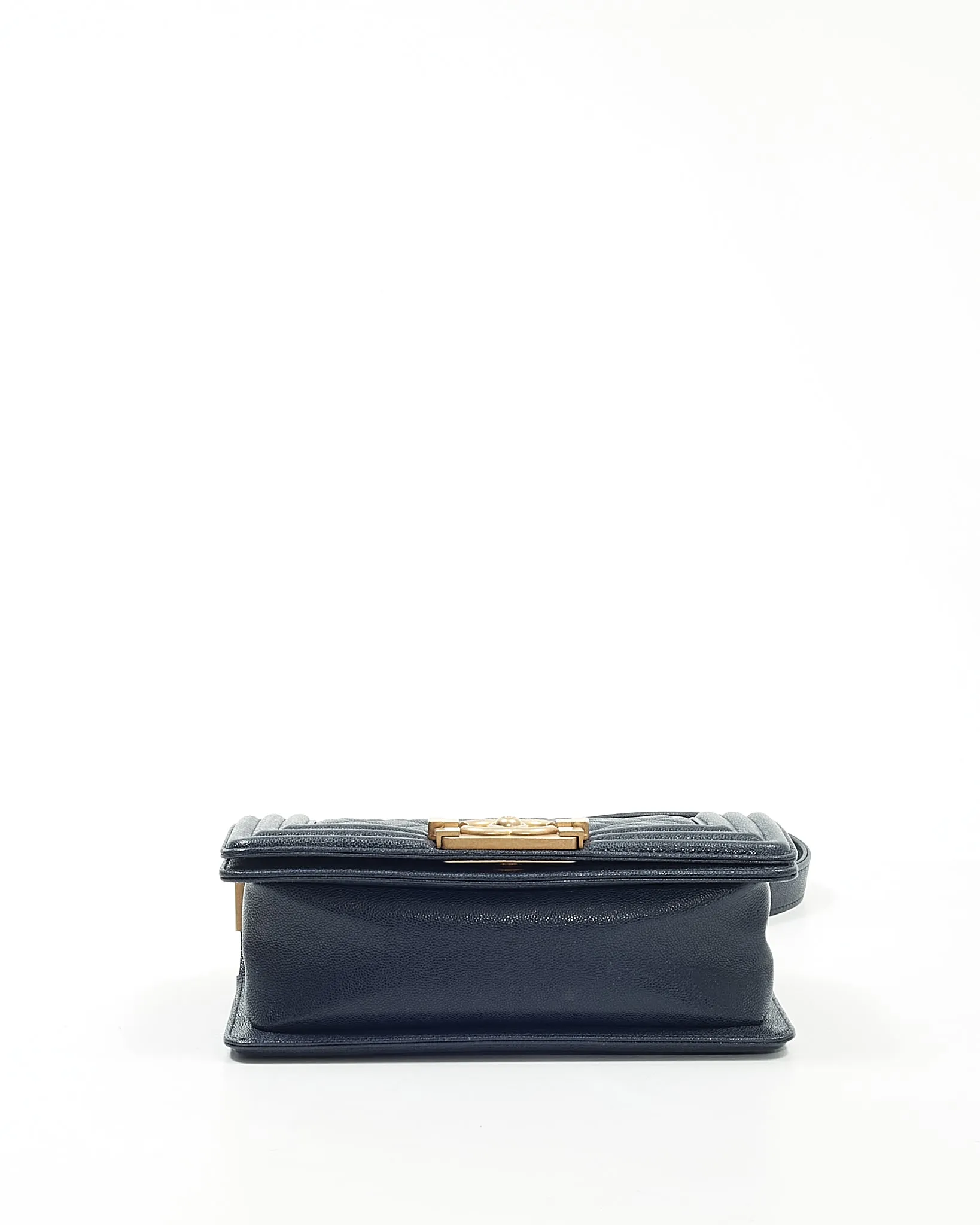 Chanel Navy Caviar Small GHW Boy Bag