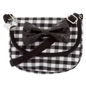 Claire's Club Black Gingham Bow Crossbody