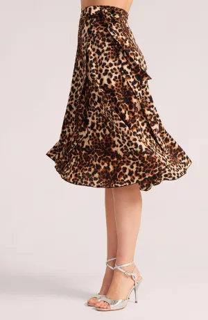 COCO Leopard Print Wrap Skirt