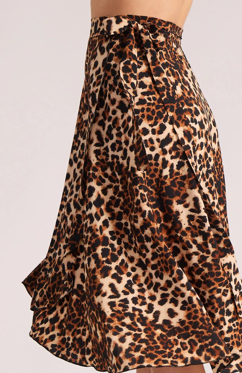 COCO Leopard Print Wrap Skirt