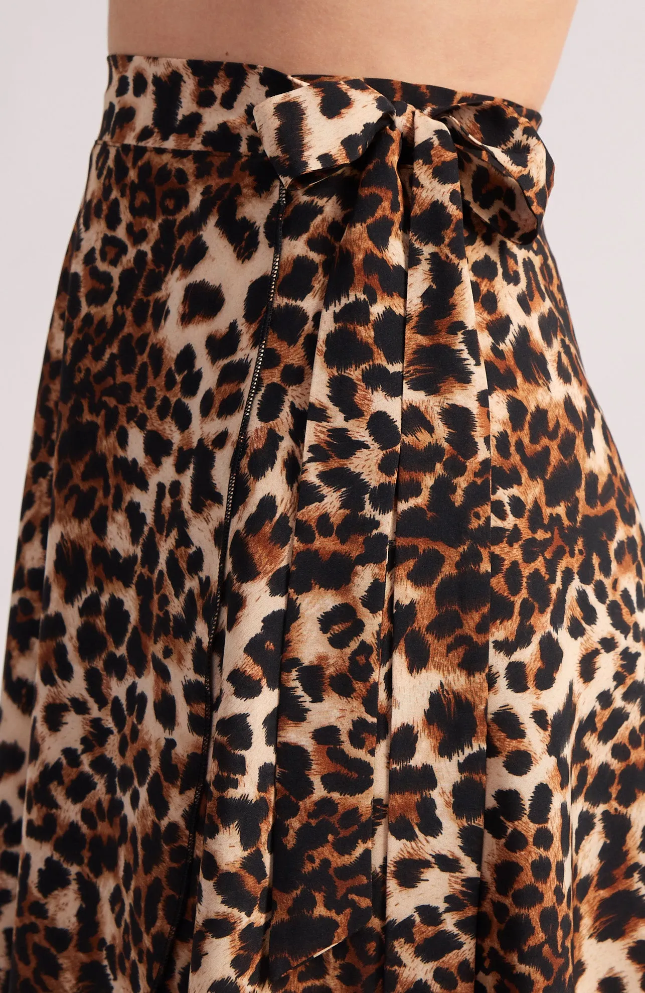 COCO Leopard Print Wrap Skirt
