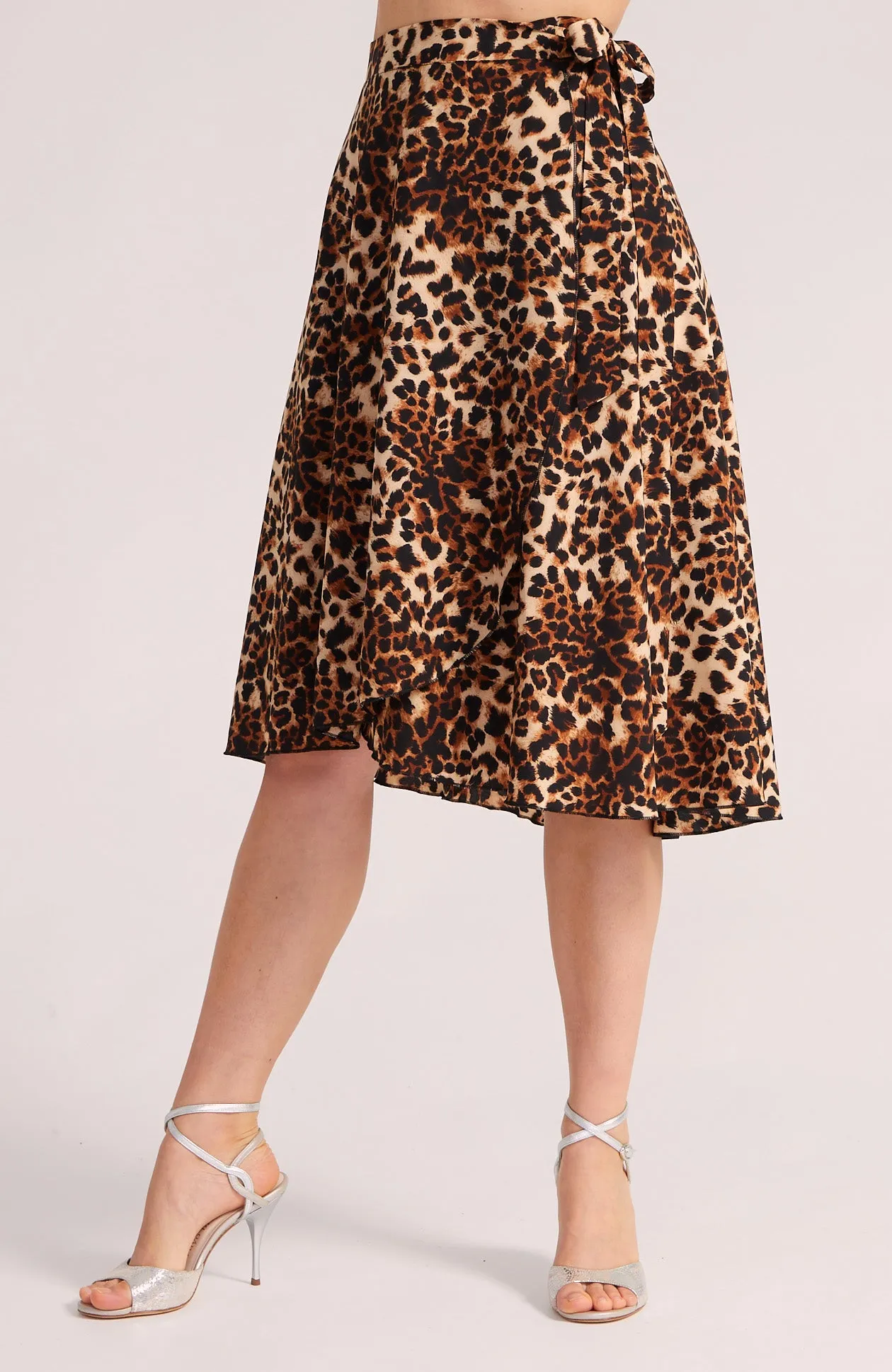 COCO Leopard Print Wrap Skirt