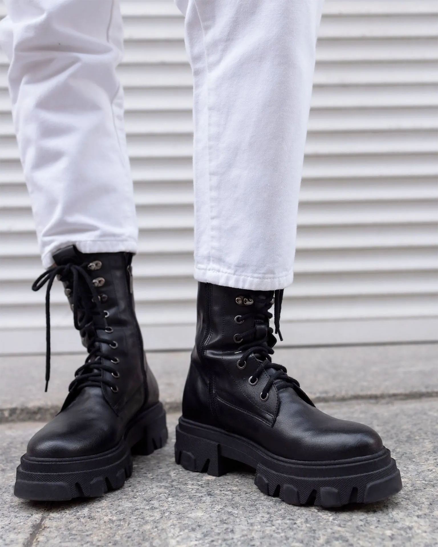 Combat Boots długie botki damskie w stylu “worker boots”