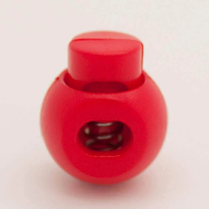 Cord Lock Ends Plastic - Red (small)