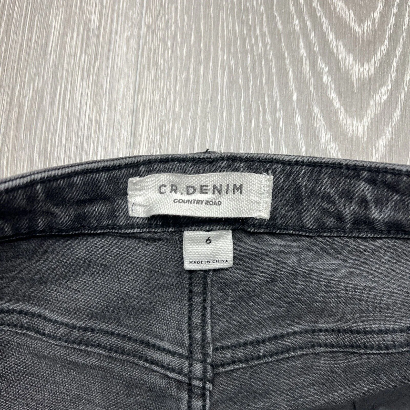 Country Road Denim Womens Black Skinny Cropped Jeans Size 6