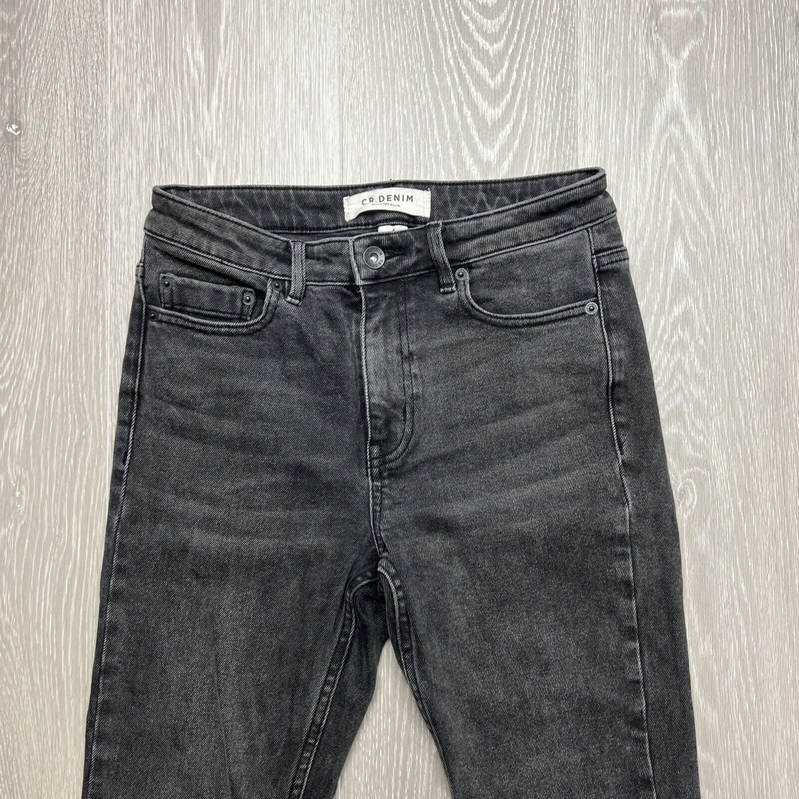 Country Road Denim Womens Black Skinny Cropped Jeans Size 6