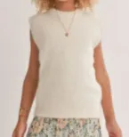 Cream Sweater Tank