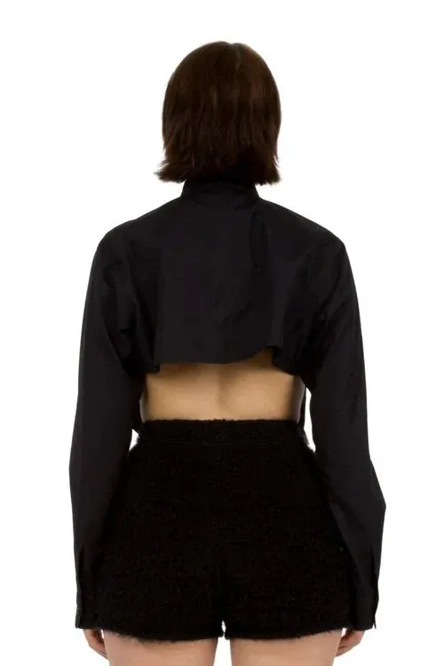 Cropped Cheongsam-Style Shirt