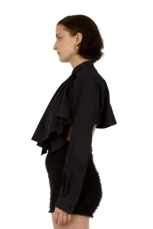 Cropped Cheongsam-Style Shirt