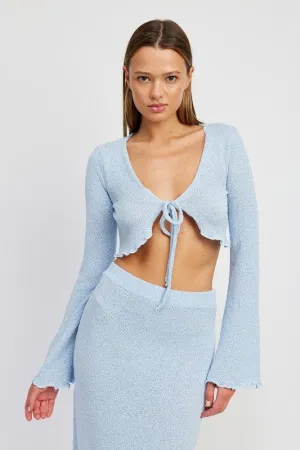 Cropped Knitted Cardigan