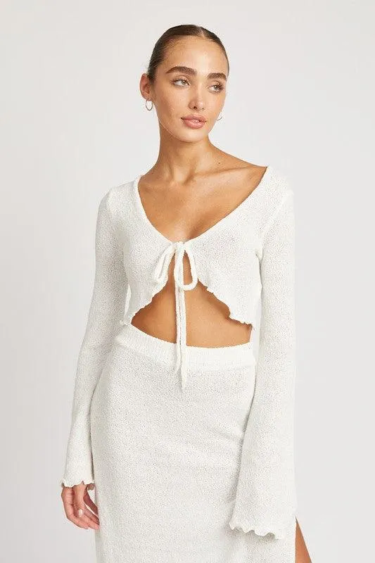 Cropped Knitted Cardigan