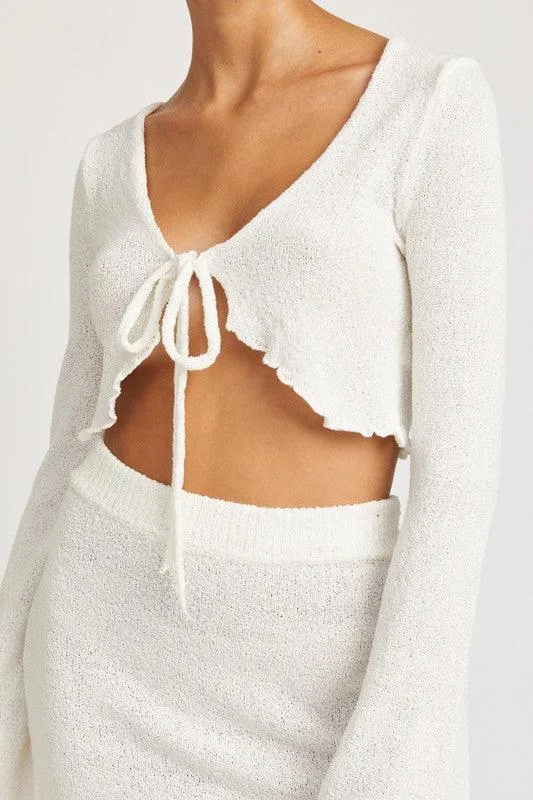 Cropped Knitted Cardigan