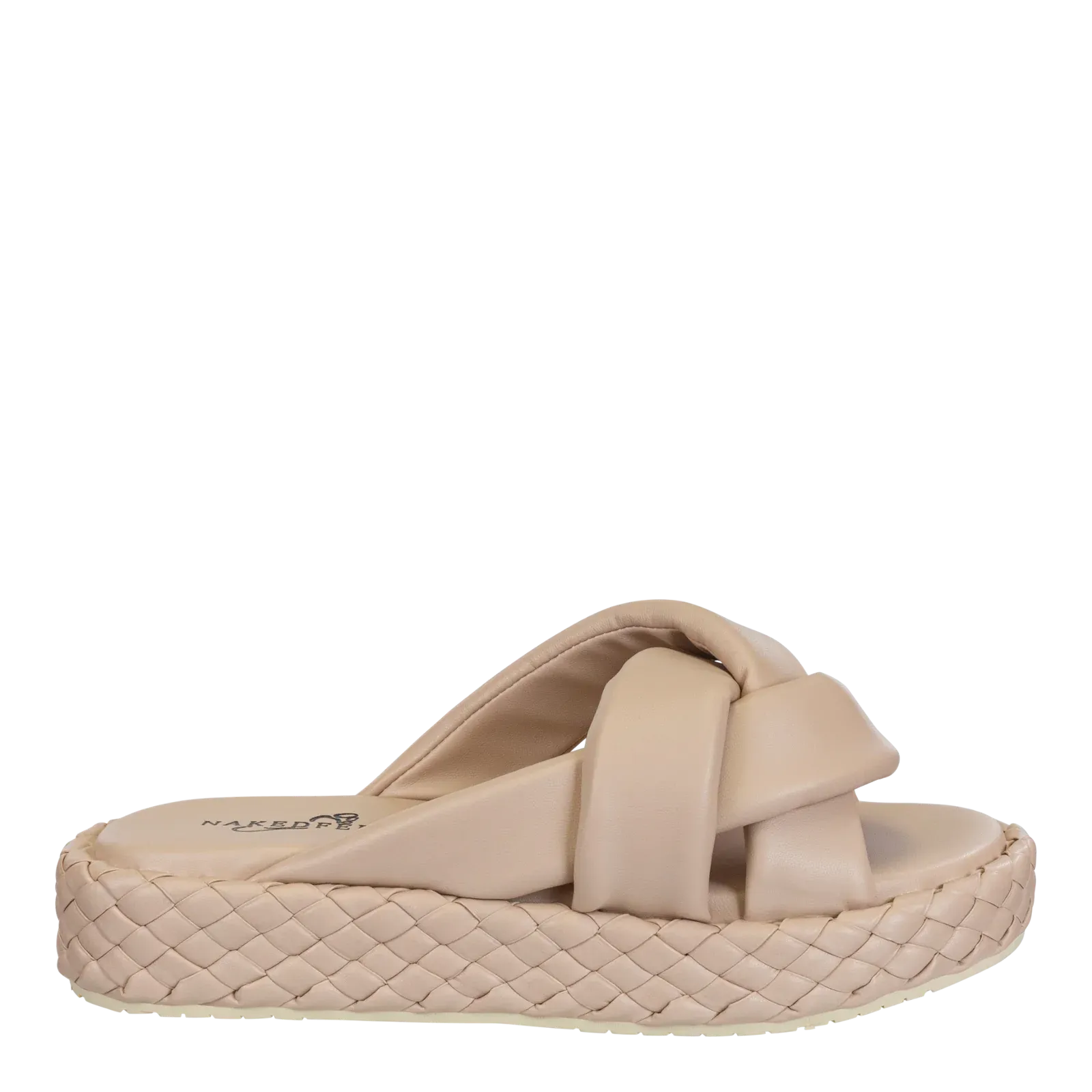 CUPRO PLATFORM SANDAL by NAKED FEET - NUDE