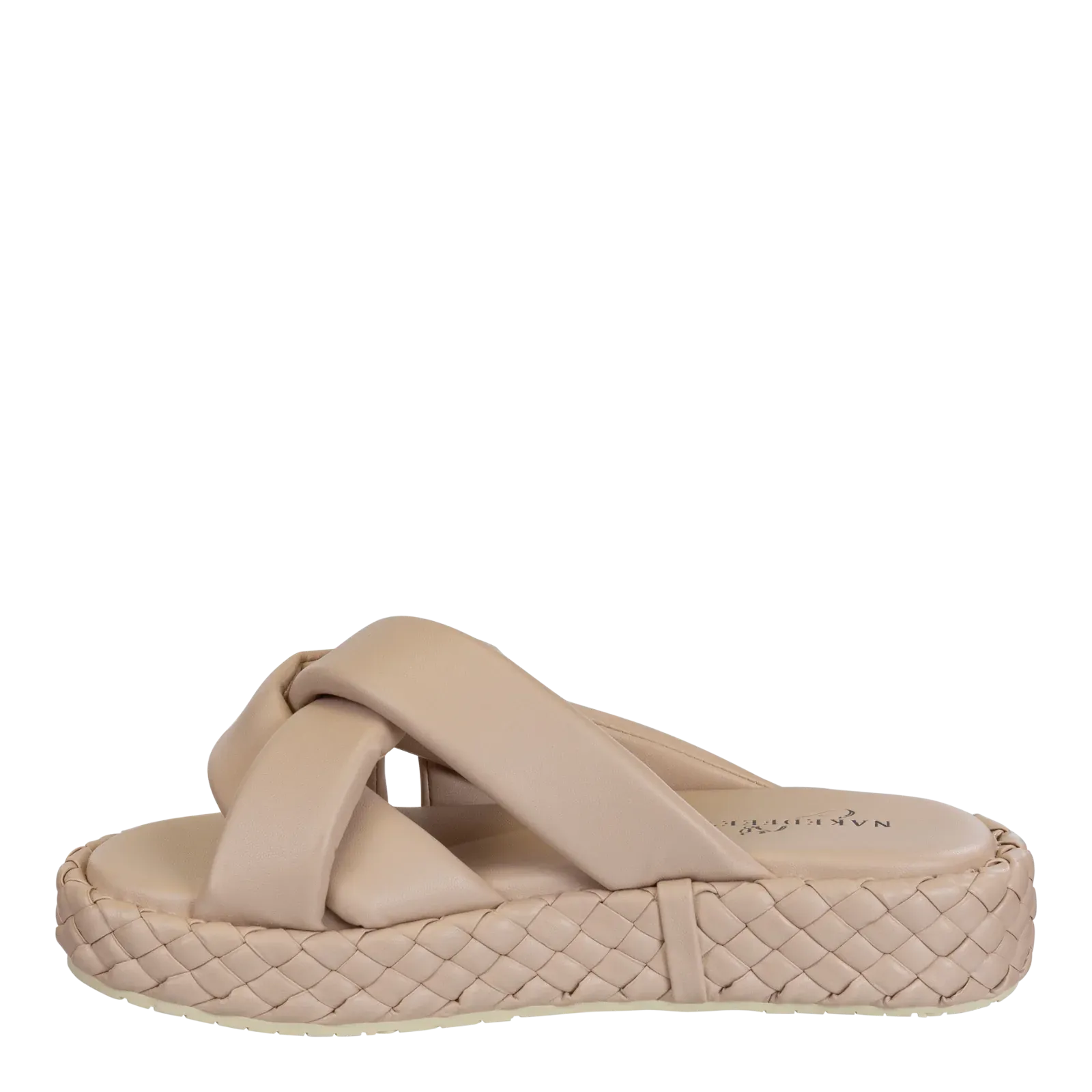 CUPRO PLATFORM SANDAL by NAKED FEET - NUDE