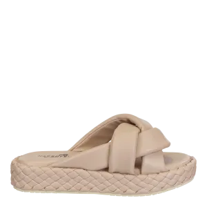 CUPRO PLATFORM SANDAL by NAKED FEET - NUDE