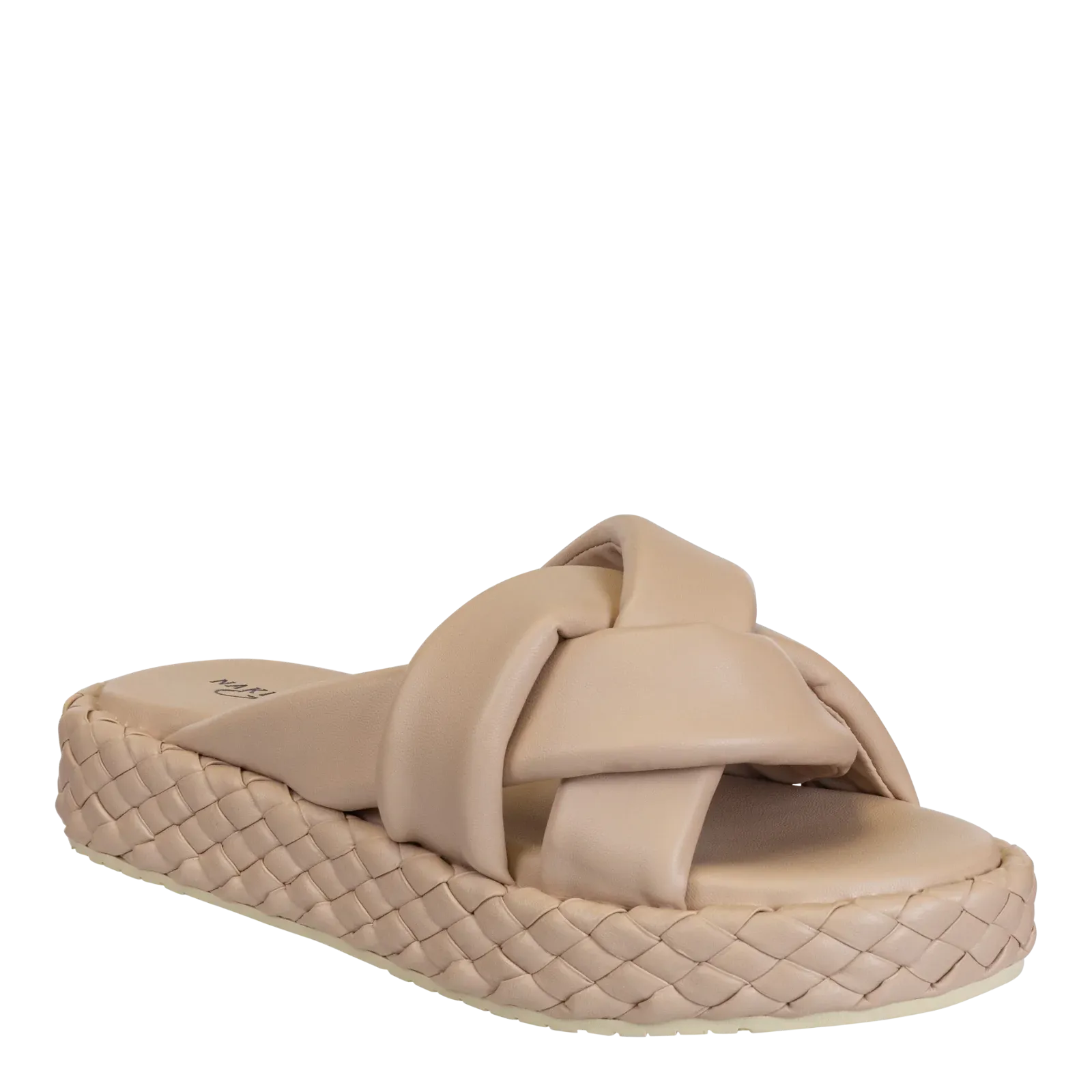 CUPRO PLATFORM SANDAL by NAKED FEET - NUDE