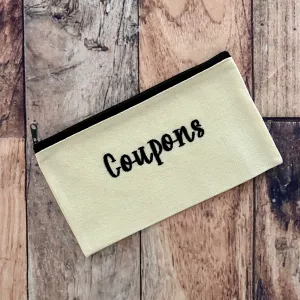 Custom Embroidered Natural Zipper Pouch Bag Coupons