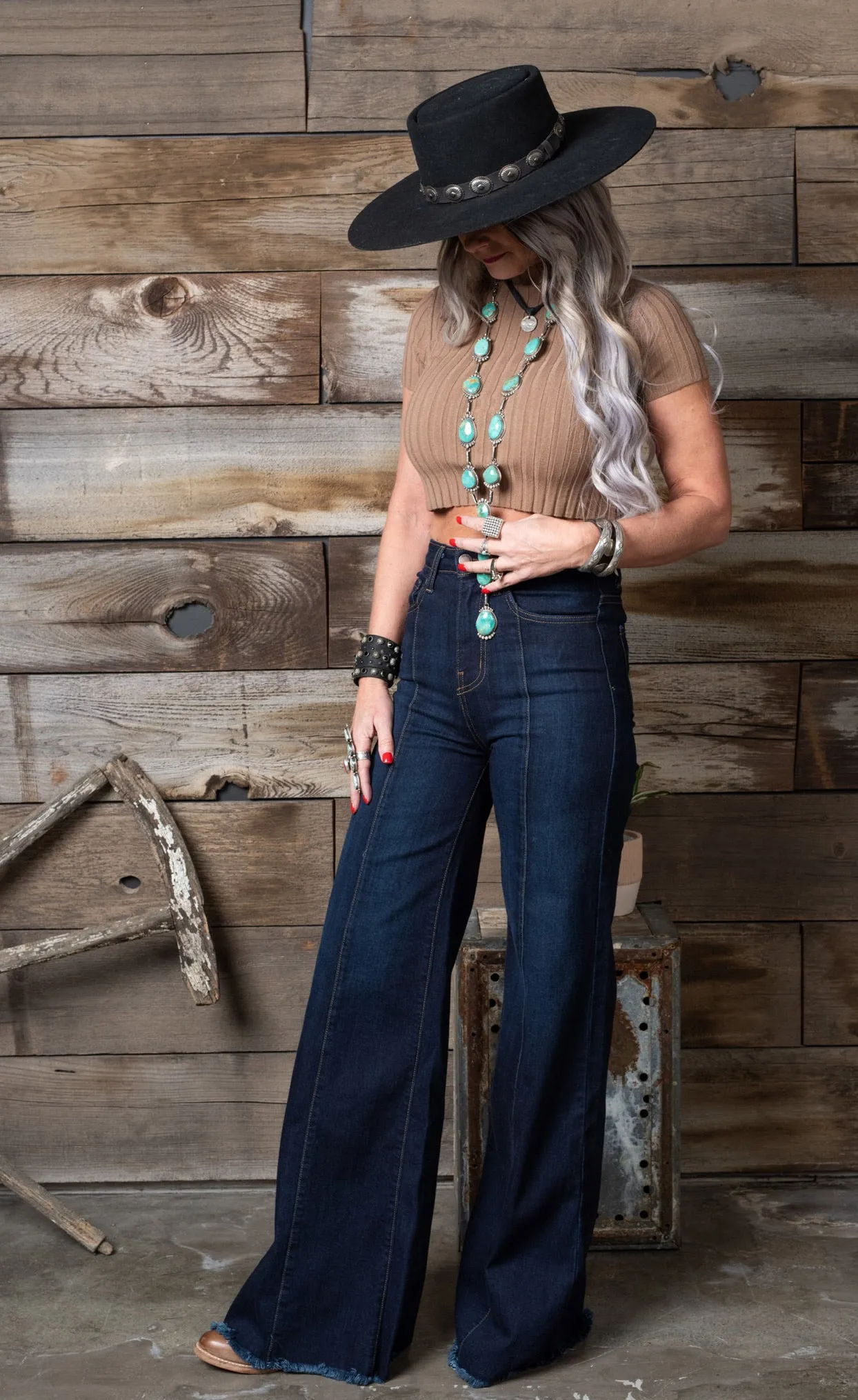 Darcie Wide Leg Flare Denim