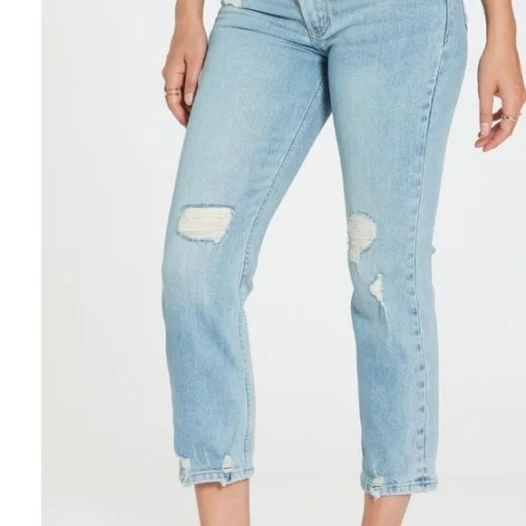 Dear John distressed hi rise cropped jeans 29 NWT