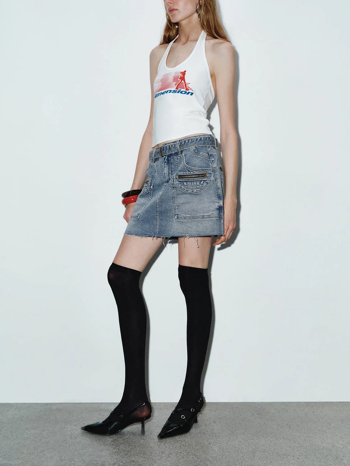 Denim Mini Skirts