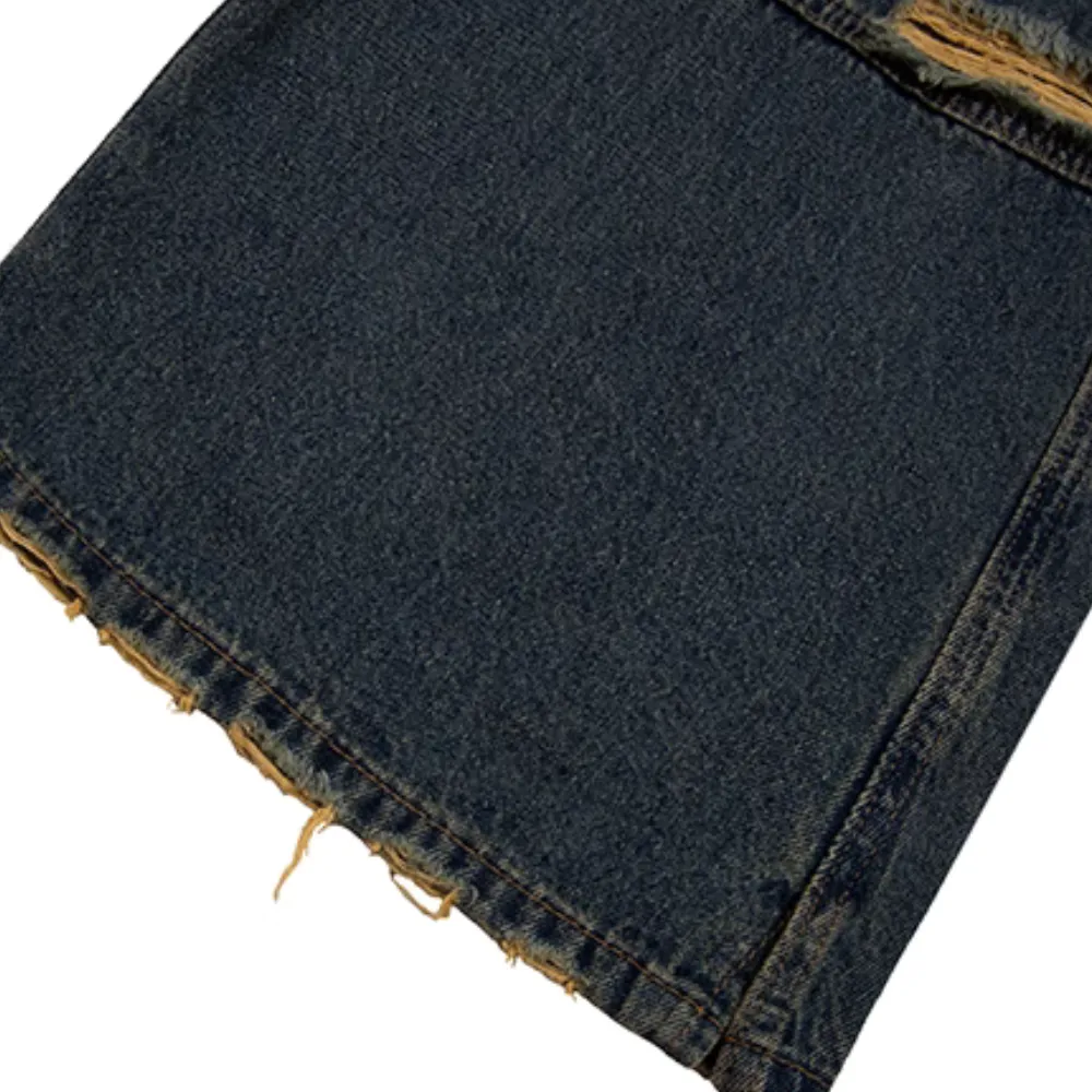 DF|Vintage Artistic Distressed Ripped Jeans