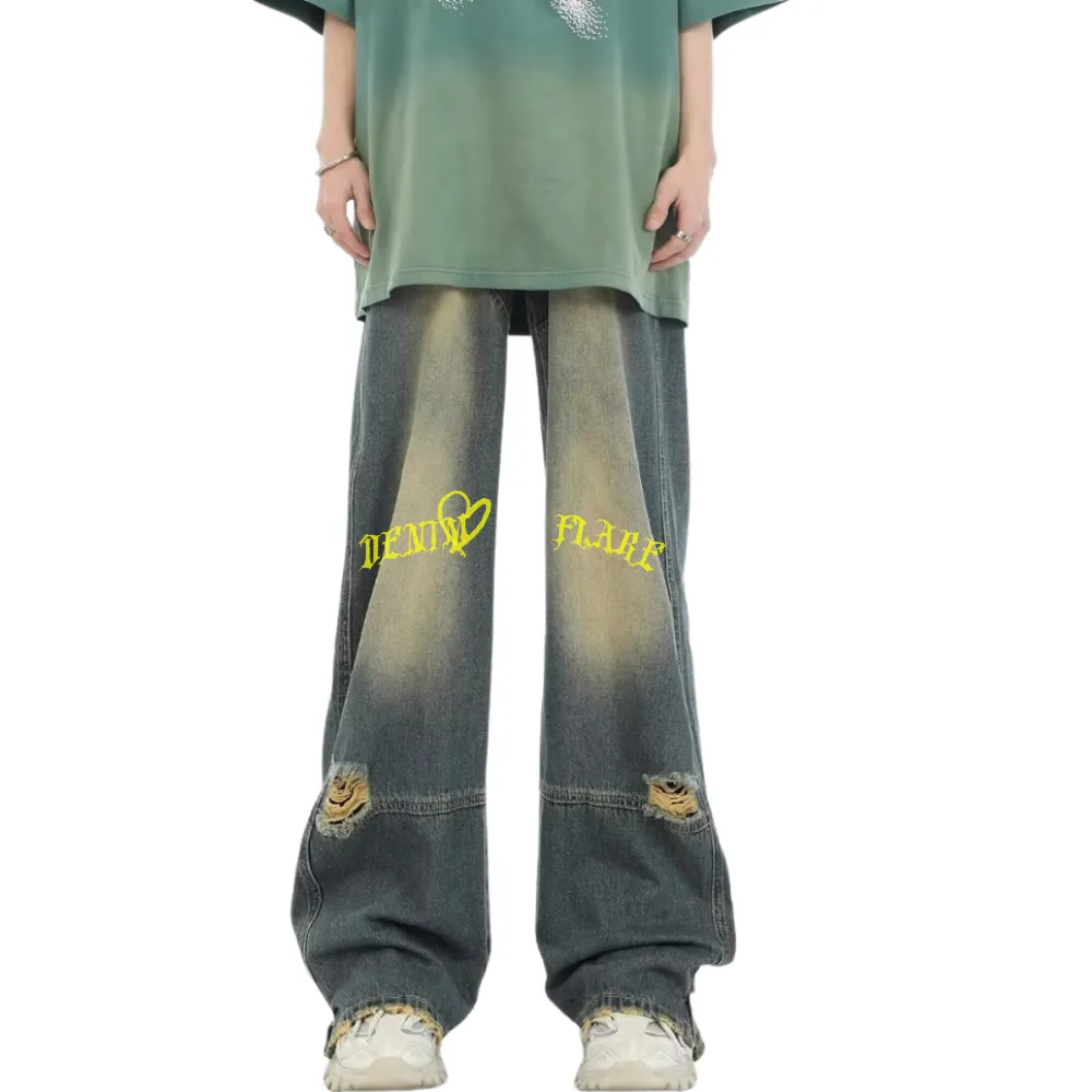 DF|Vintage Artistic Distressed Ripped Jeans