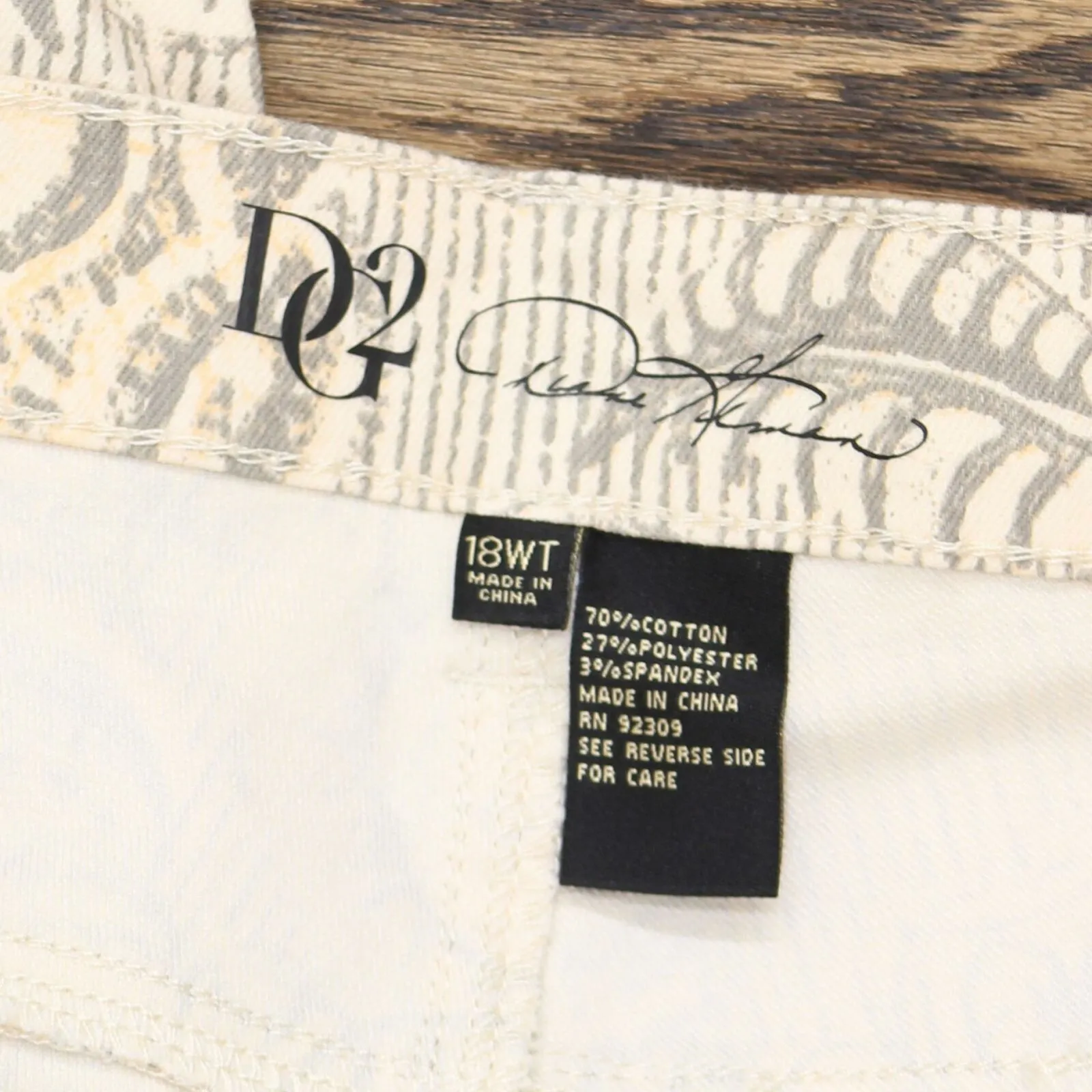DG2 by Diane Gilman Tall Plus Size  Classic Stretch Printed Flare Jeans