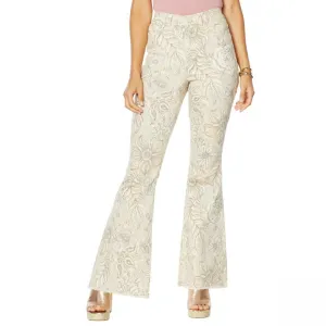 DG2 by Diane Gilman Tall Plus Size  Classic Stretch Printed Flare Jeans