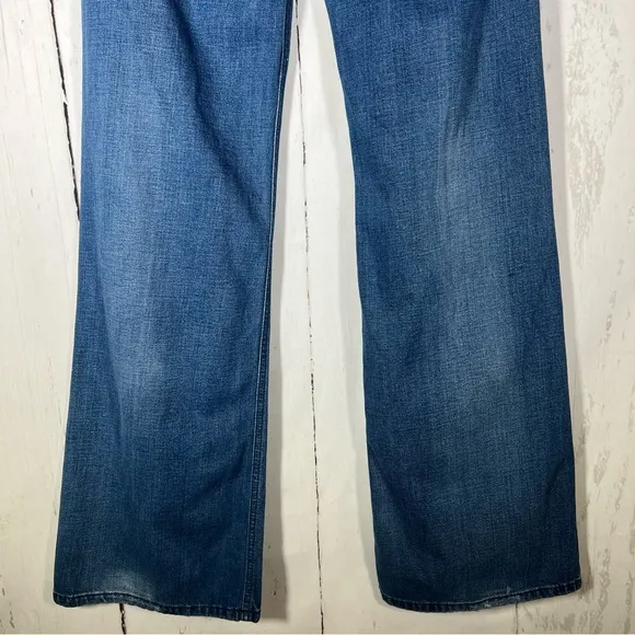 Diesel Industry Vixy Y2K Wash Flare Wide Leg Low Rise Denim Jeans Size 27