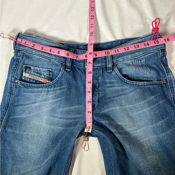 Diesel Industry Vixy Y2K Wash Flare Wide Leg Low Rise Denim Jeans Size 27