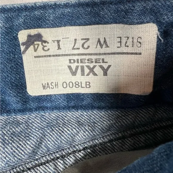 Diesel Industry Vixy Y2K Wash Flare Wide Leg Low Rise Denim Jeans Size 27