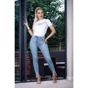 Distressed Light Blue Skinny Jeans