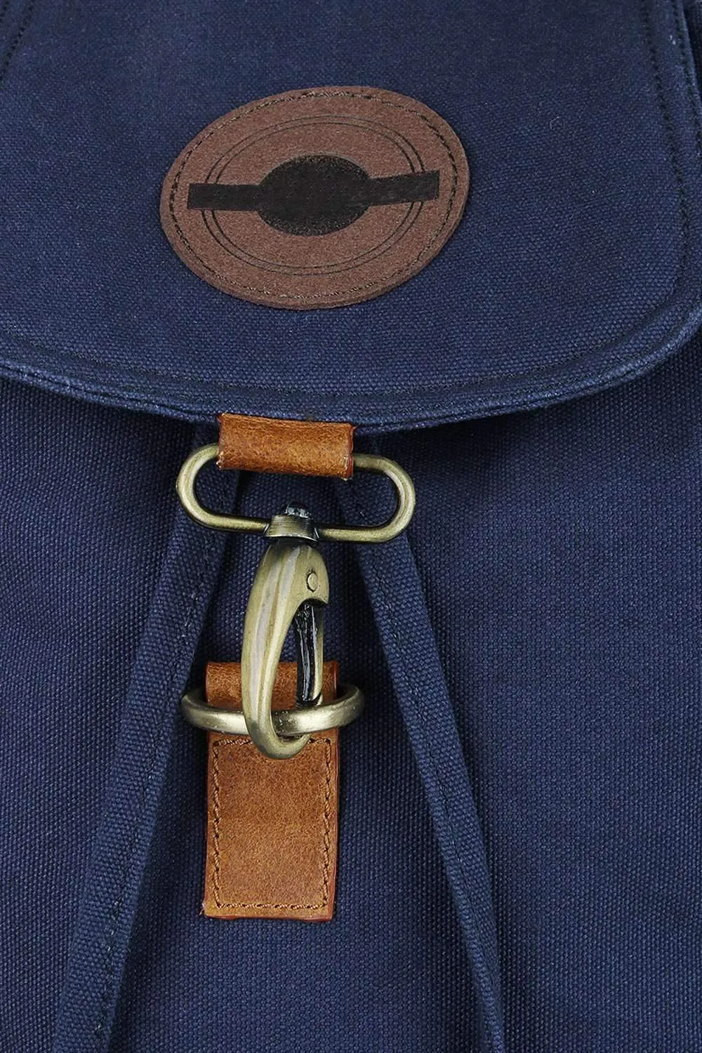 Dyed Canvas Backpack With Drawstrings