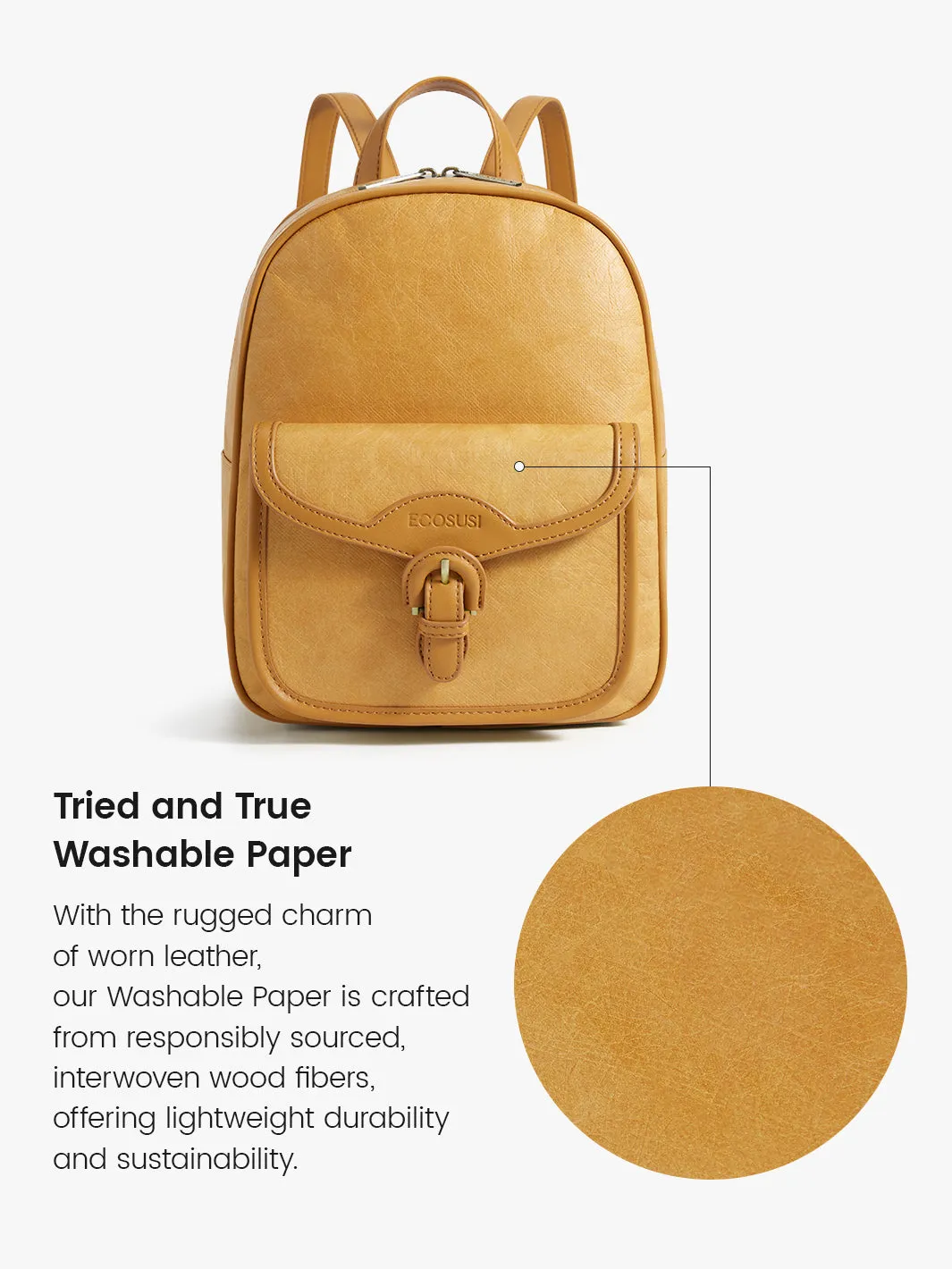 Evelina Washable Paper Mini Backpack