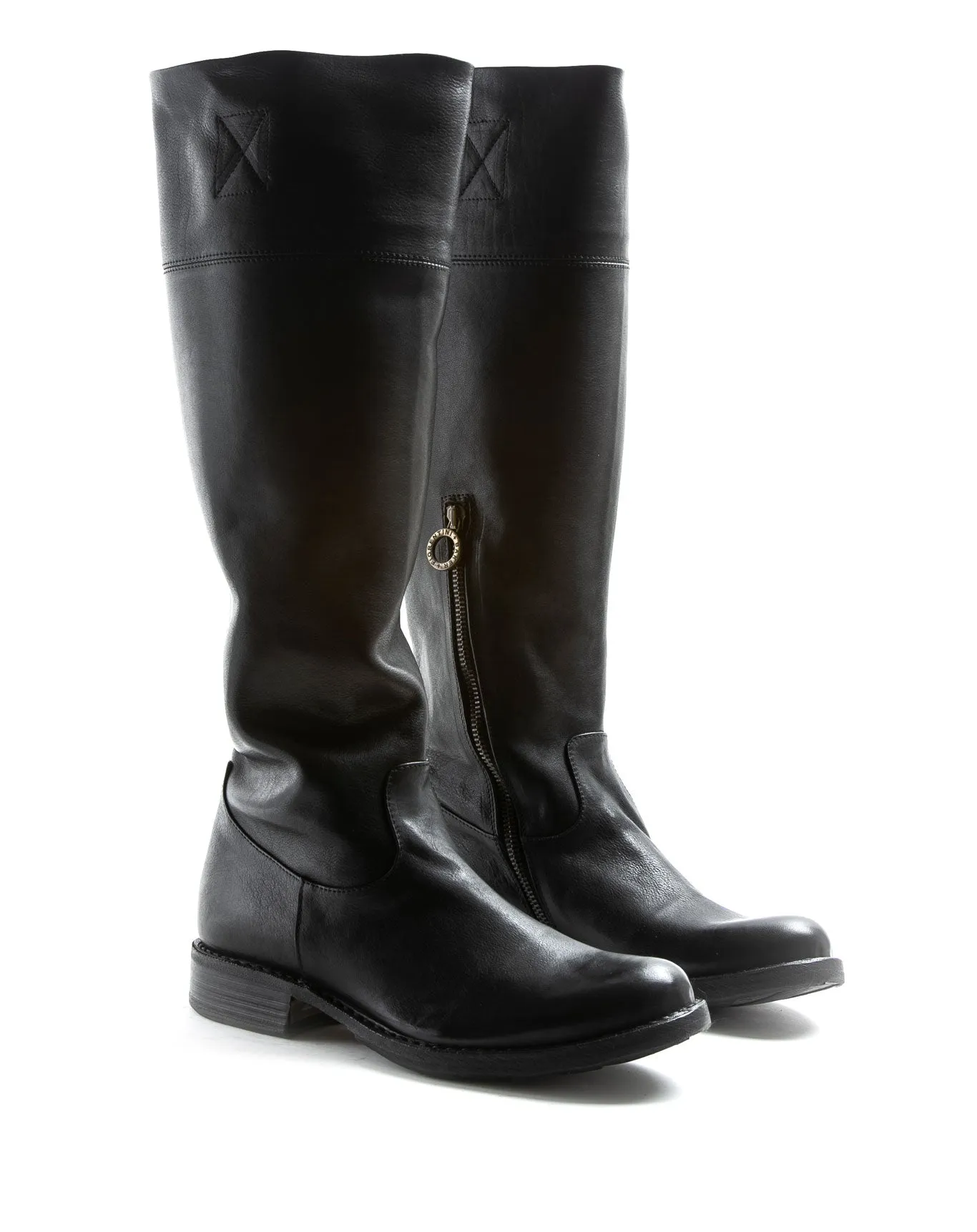 EVER Black Leather Tall Boots