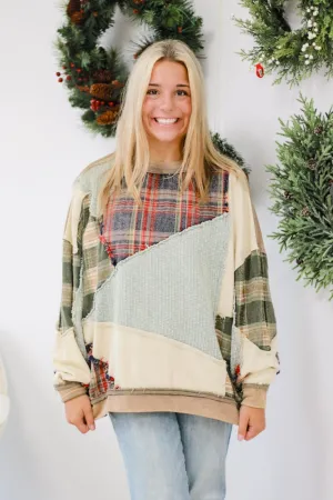 Fall Bonfires Plaid Pullover by Oli & Hali