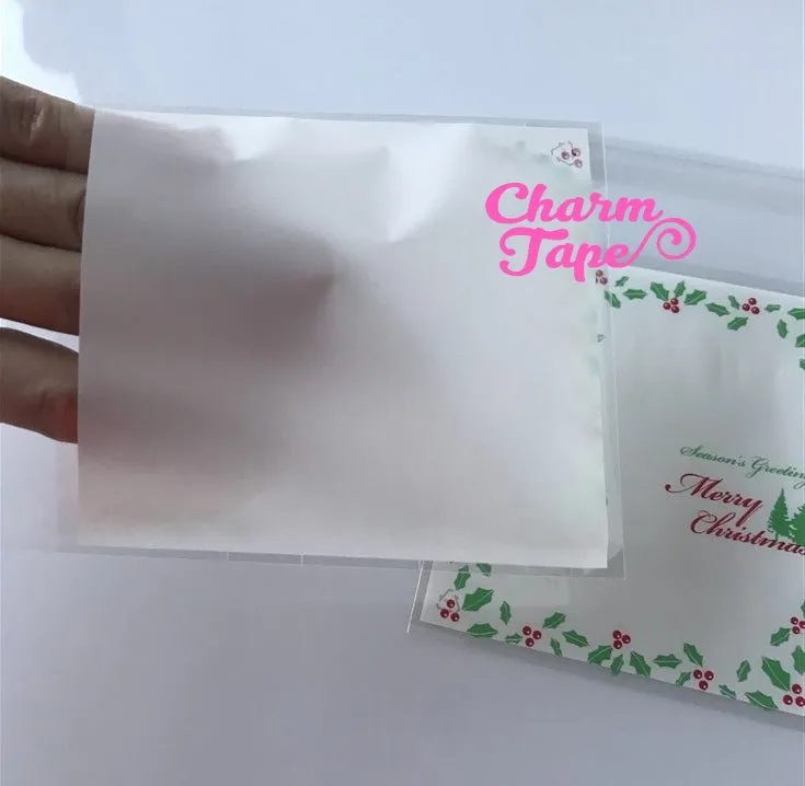Festive Greeting Simple Gift Bags Cello Bags Self-adhesive Cookie bags - Favors Bags - Party bags 20/50/100 bags CB62