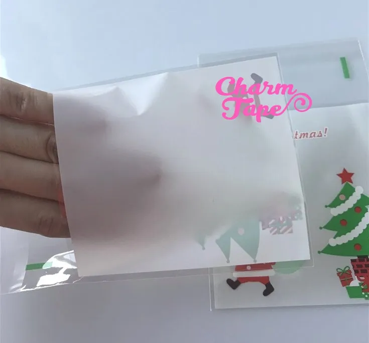 Festive Santa Claus Gift Bags Cello Bags Self-adhesive Cookie bags - Favors Bags - Party bags 20/50/100 bags CB60