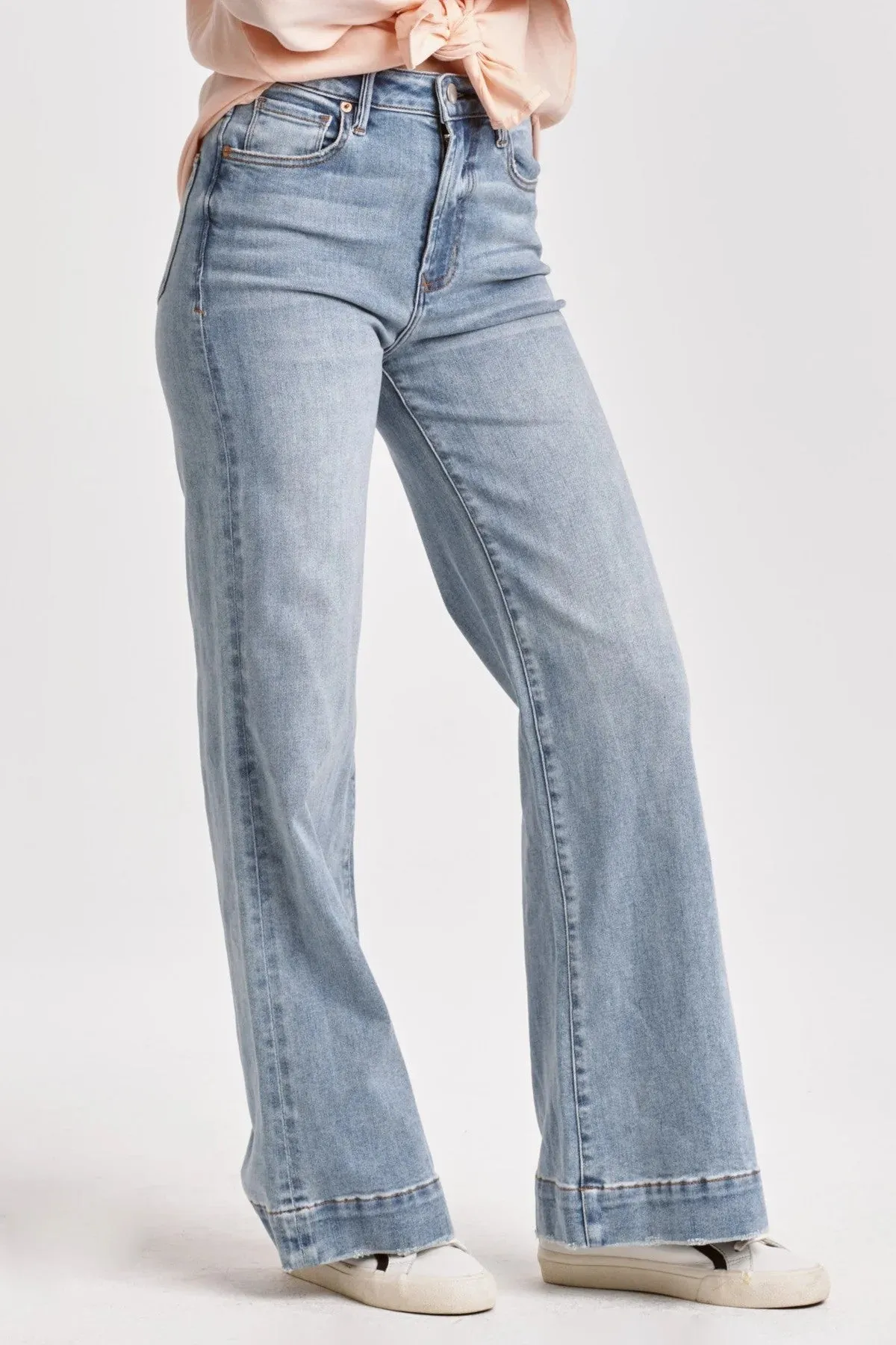 Fiona Mid Rise Wide Leg Jeans Montilla