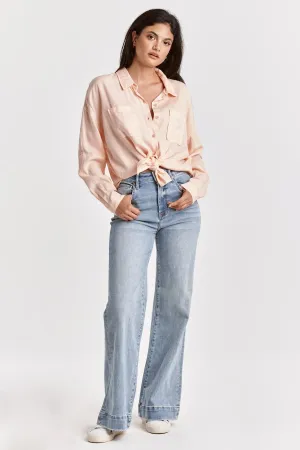 Fiona Mid Rise Wide Leg Jeans Montilla