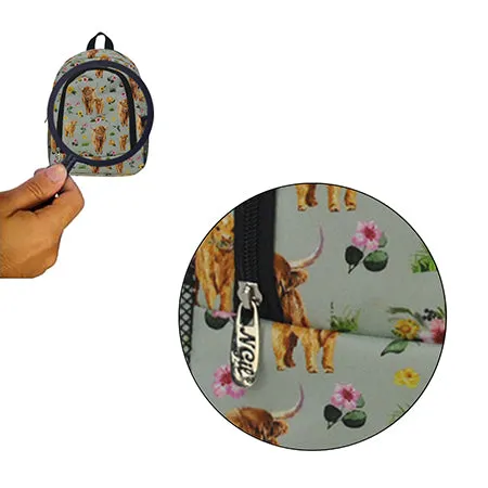 Floral Cow Small Size NGIL Canvas Backpack