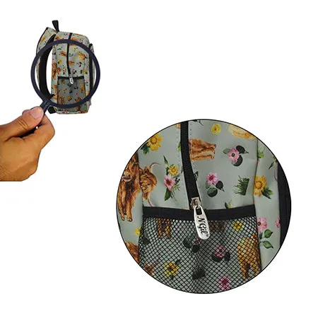 Floral Cow Small Size NGIL Canvas Backpack