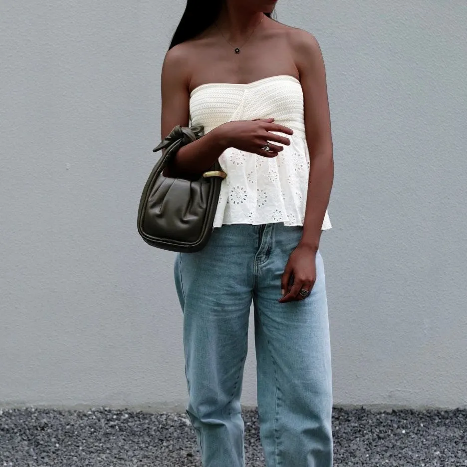 Floral Embroidery Knit Sweaters Blouses Tops