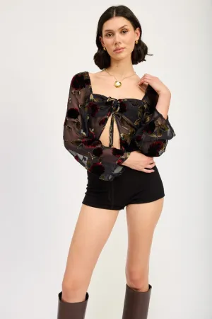 Floral Flyaway Top