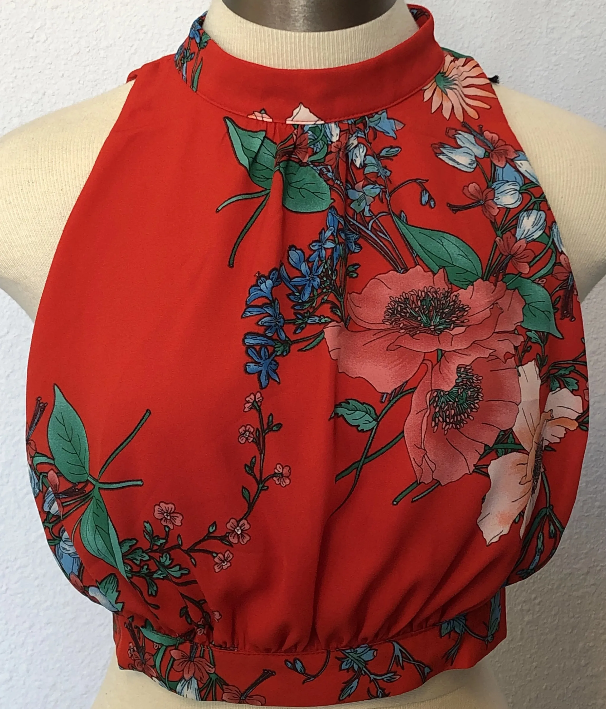 FLORAL OPEN SIDE TOP
