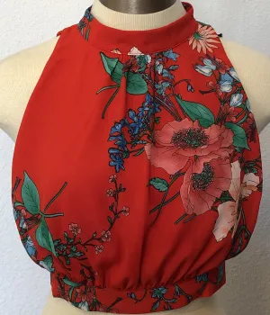 FLORAL OPEN SIDE TOP