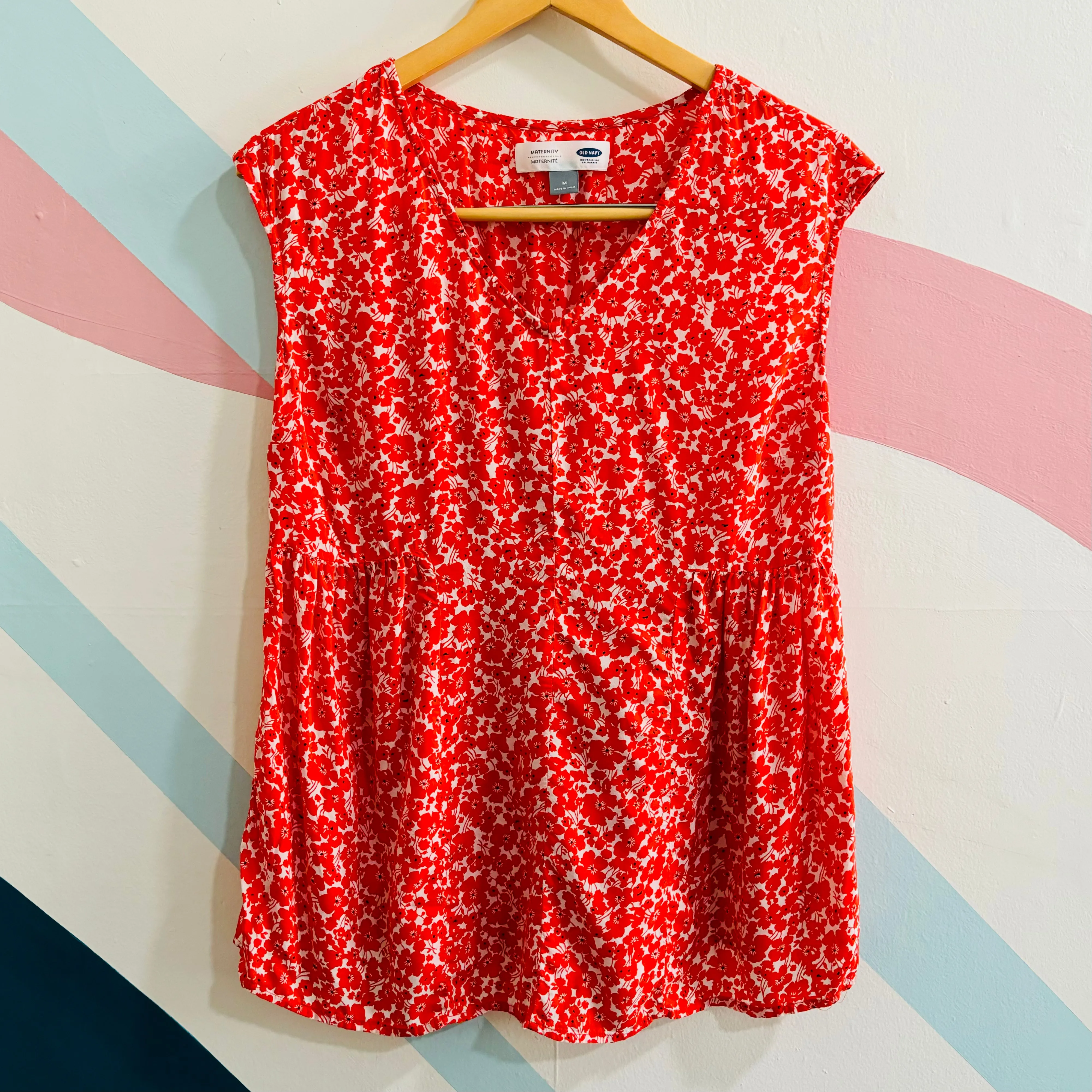 Floral Pregnancy Blouse, Med